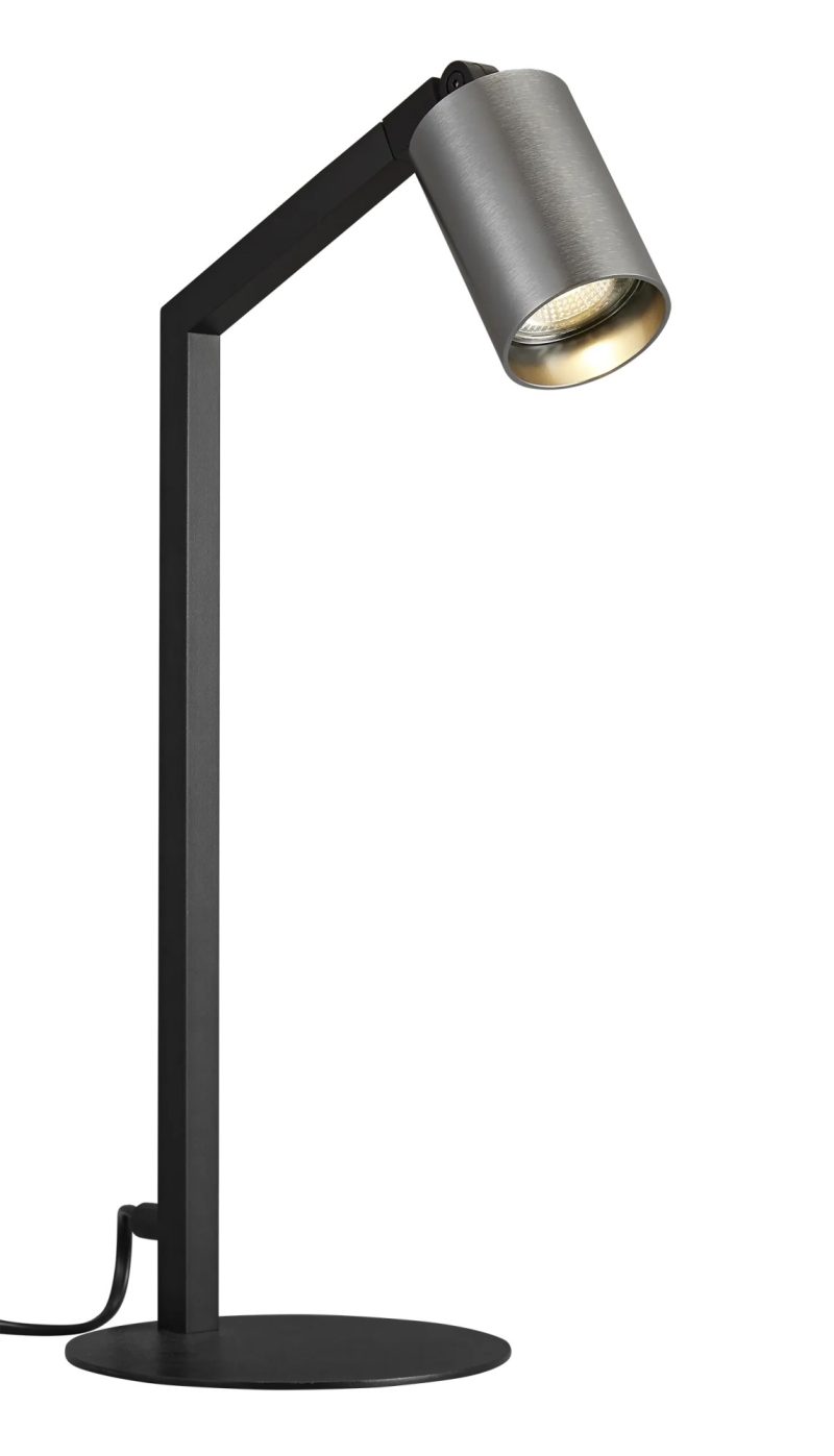 Fantasia Tabore lampe de table, noir/acier brossé