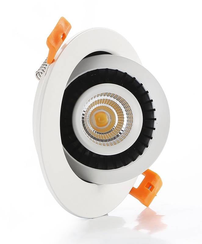 Faretto da incasso orientabile LED 7W dimmerabile, rotondo o quadrato