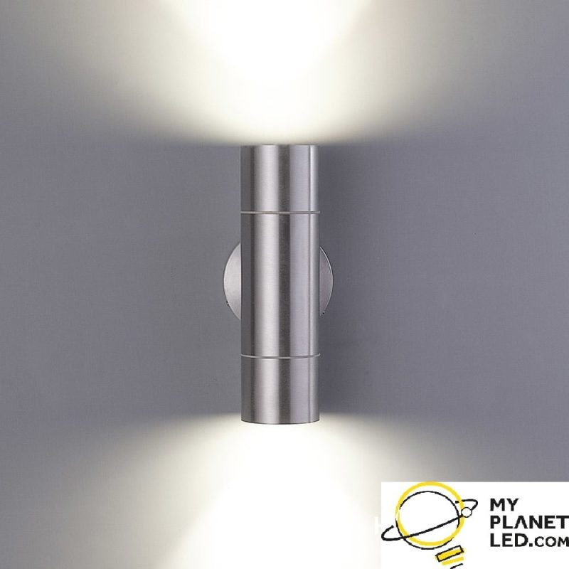 Indigo ARM-670 buitenwandlamp up-down 196mm 2x GU10 aluminium