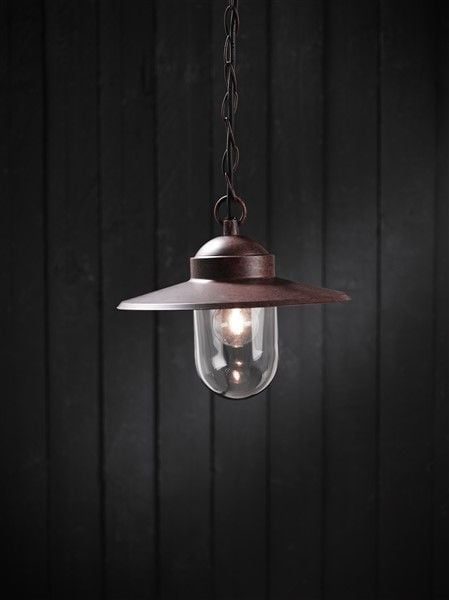 Nordlux Luxembourg Hängeleuchte rustikal rost E27 Kette 160 cm
