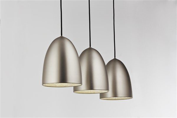 Nexus 20 hanglamp 3-lichts conisch E27 geborsteld staal 1130mm