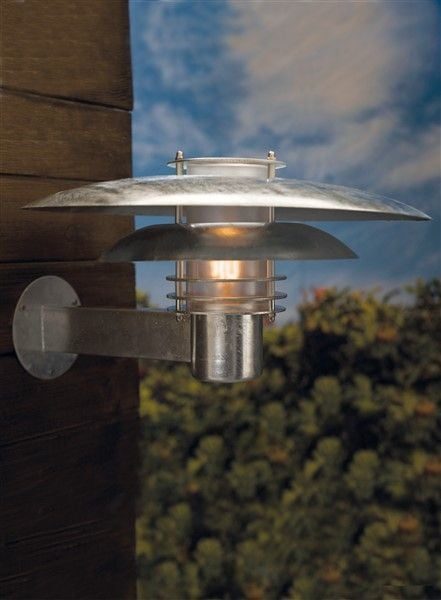 Phoenix wandlamp buiten industrieel gegalvaniseerd E27 IP44