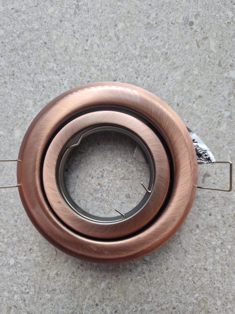 Kanlux Round copper adjustable recessed spotlight