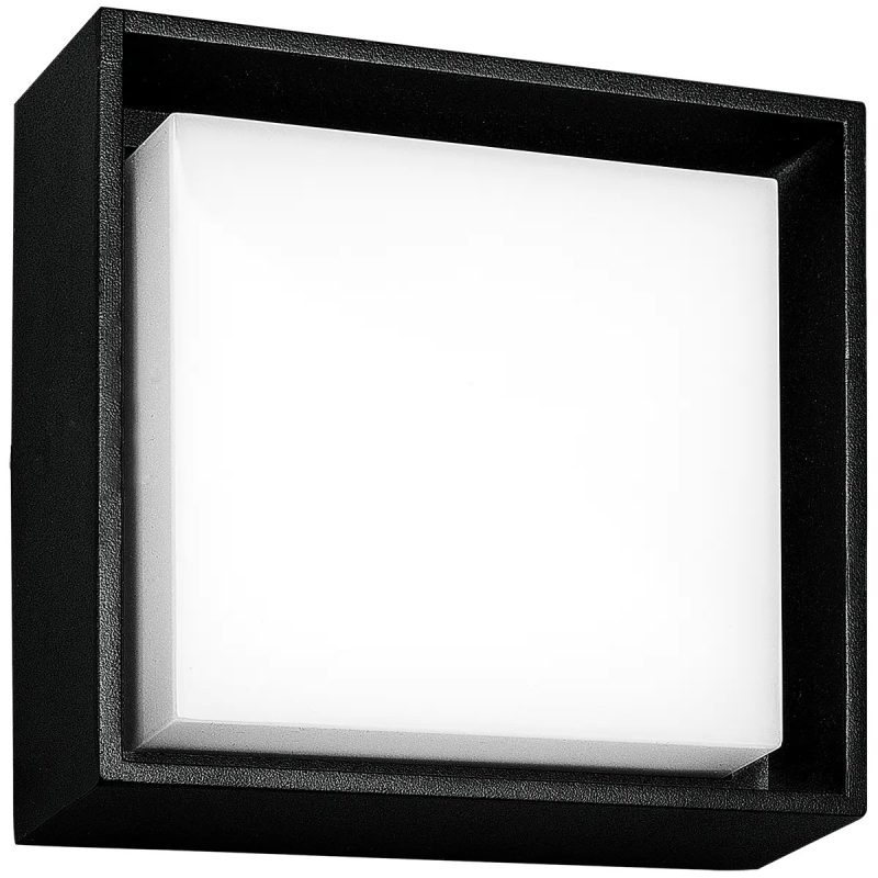 Fantasia Libra vierkante LED-plafondlamp buiten 10W 3000K zwart
