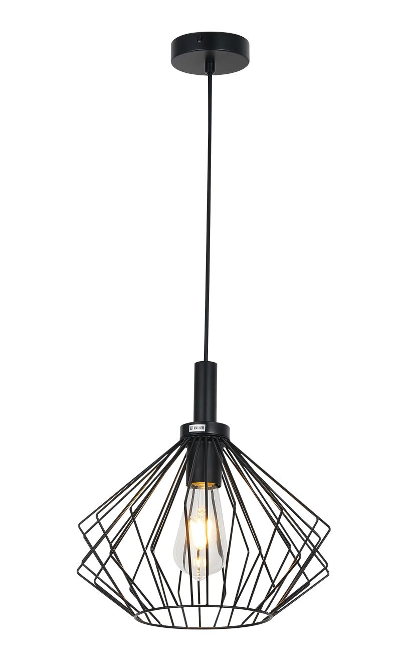 Fantasia Angulo Pendelleuchte 1x E27 schwarz, Stahl