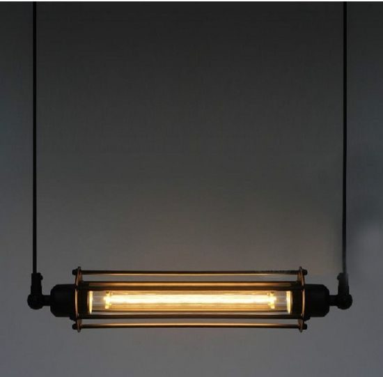 Toro suspension industrielle noire métal 44 cm douille E27