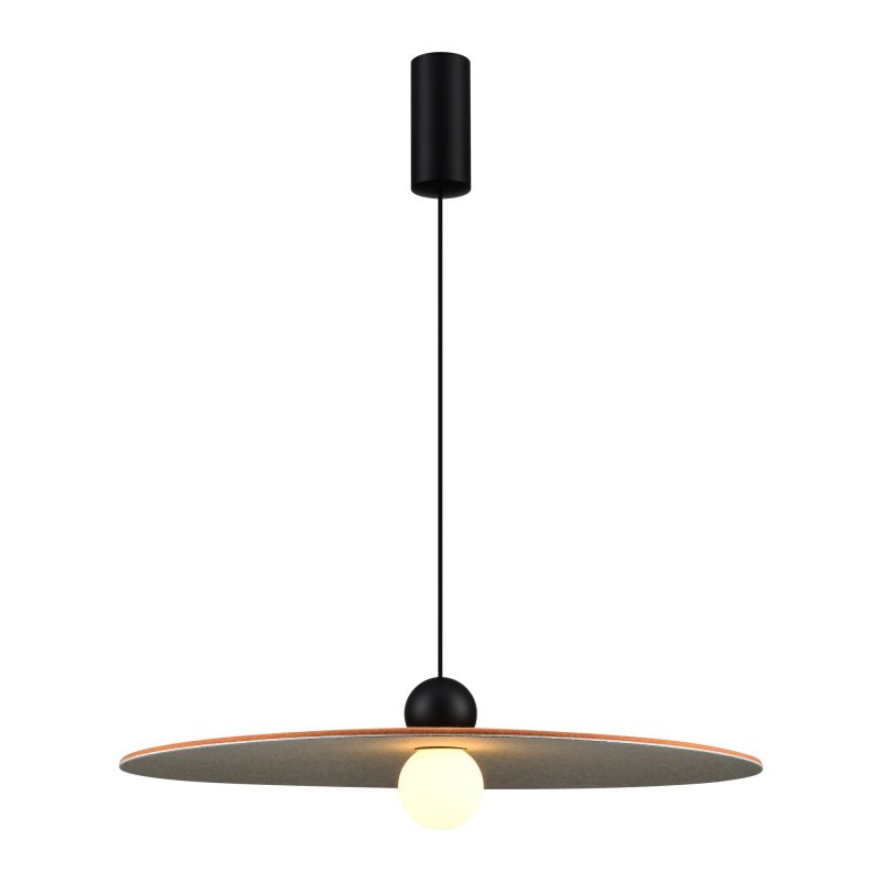 Fantasia JUTTU suspension LED Ø600mm dimmable feutre brun/gris