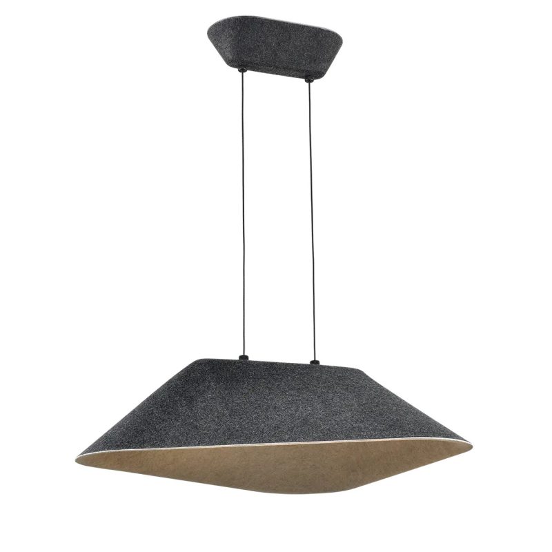 Fantasia ITZU LED hanglamp 550x550mm vilt donkergrijs/lichtgrijs