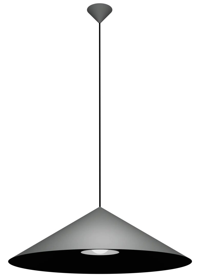 Fantasia Mirago pendellamp koepelkap Ø750mm grijs/zwart