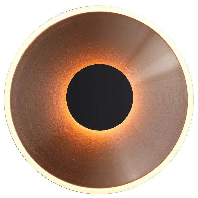 Fantasia ENSO LED wall light Ø50 cm sanded black/bronze
