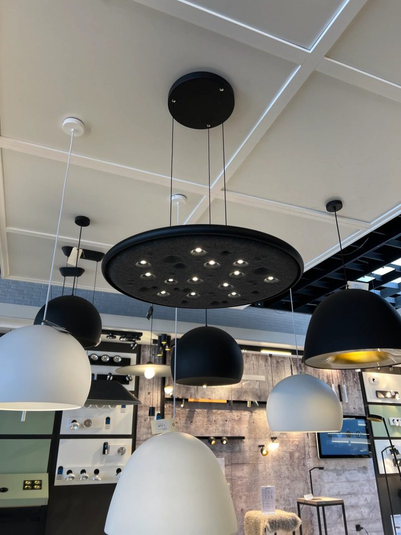 Fantasia SEROX lampada a sospensione Ø700mm feltro nero LED 26W