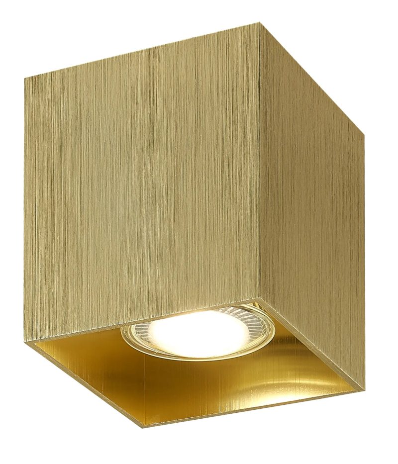 Fantasia BABAR ceiling light brushed gold square GU10