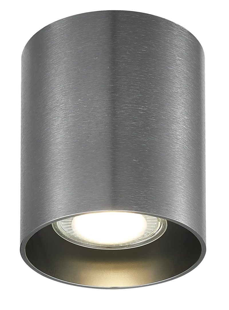 Fantasia Babar Deckenleuchte gebürsteter Stahl, rund, GU10 (exkl. Lampe)