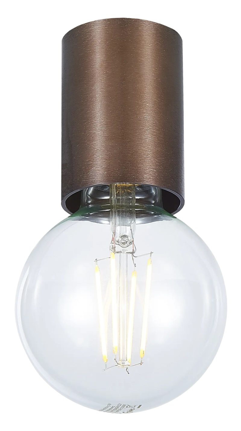 Fantasia BABU plafonnier bronze brossé, culot E27, Ø56 mm