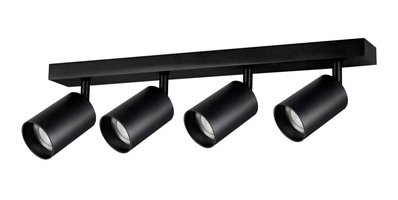 Fantasia TABOO 4-Light GU10 Ceiling Spot, Black, Adjustable