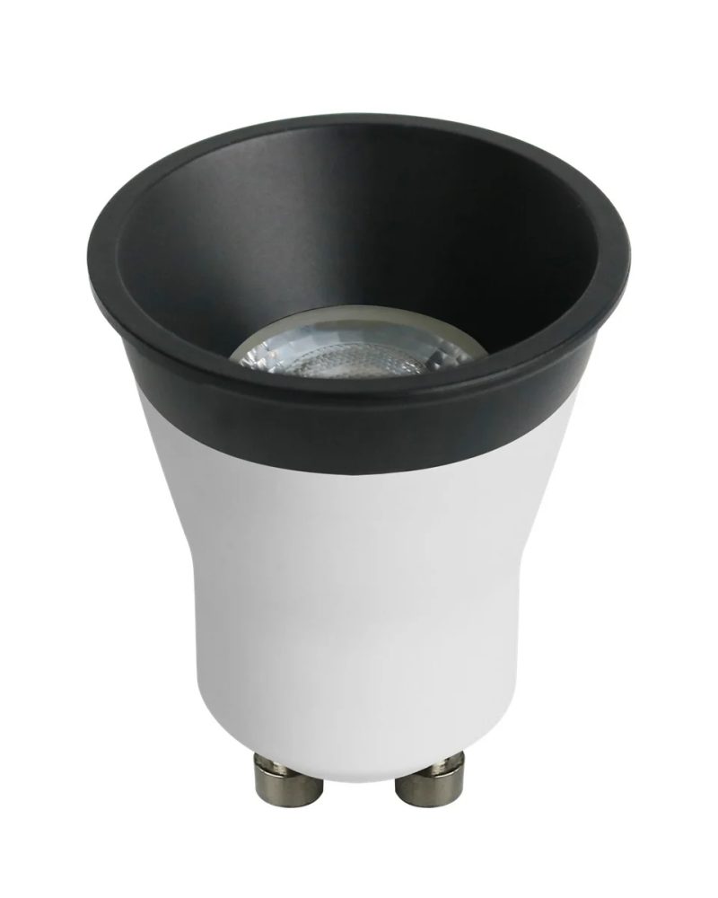 Fantasia Deep Deco mini GU10 spot base 4.9W dimmable, black ring