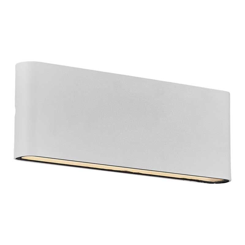 Nordlux Lampada da parete esterna in metallo bianco larga IP65 ultra piatta 900 lumen