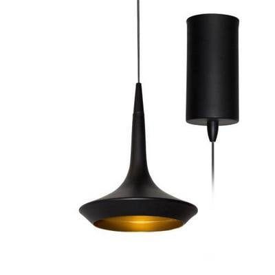 Indigo Wing lampada a sospensione nero-oro alluminio 8W LED 3000K