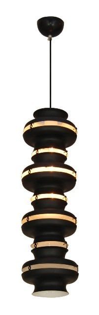 Homelighting Gora lampada a sospensione con anelli nero bianco E27