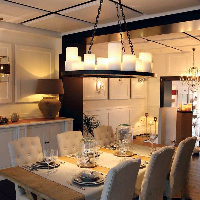 Authentage Bellefeu Château hanglamp 14 kaarsen brons LED Ø100cm dimbaar