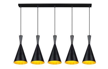 Linea Verdace Clessidra hanglamp eettafel metaal conisch E27x5 wit-zilver