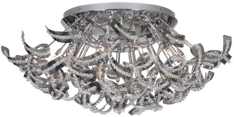Linea Verdace Volupta plafondlamp chroom slingers Ø65cm G9x19 lichtpunten