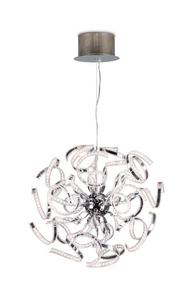 Linea Verdace Volupta suspension LED chrome bandeaux 144W, diametre 58 cm