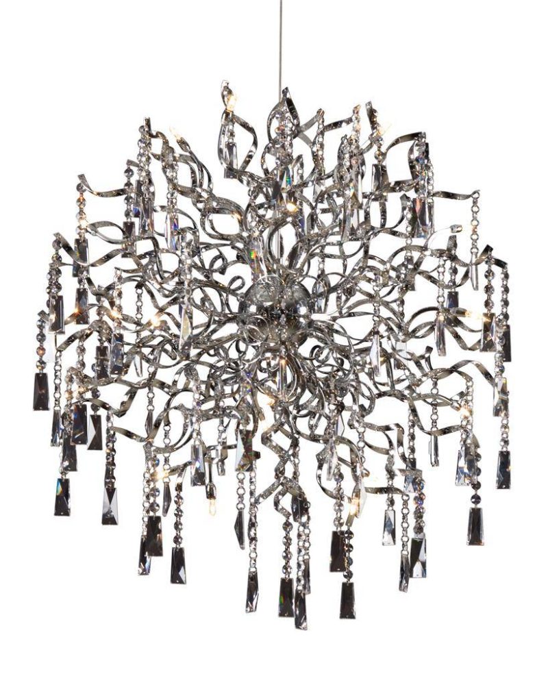 Linea Verdace Bachissimo kristallen hanglamp 82cm diameter chroom G4x20