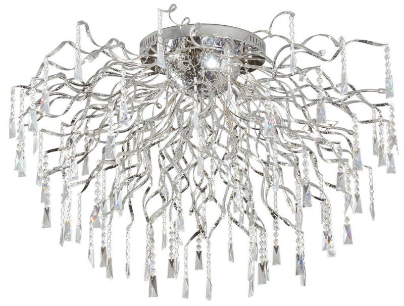 Linea Verdace Bachissimo ceiling light crystal chrome G4x16 82cm