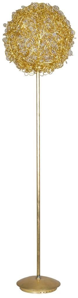 Linea Verdace Fairy-tale Design Stehleuchte Kugel Stahldraht silber, Ø44 x 162 cm