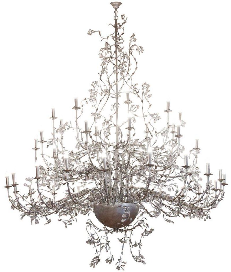 Linea Verdace Michelangelo chandelier rust, 250 cm diameter, 40x E14