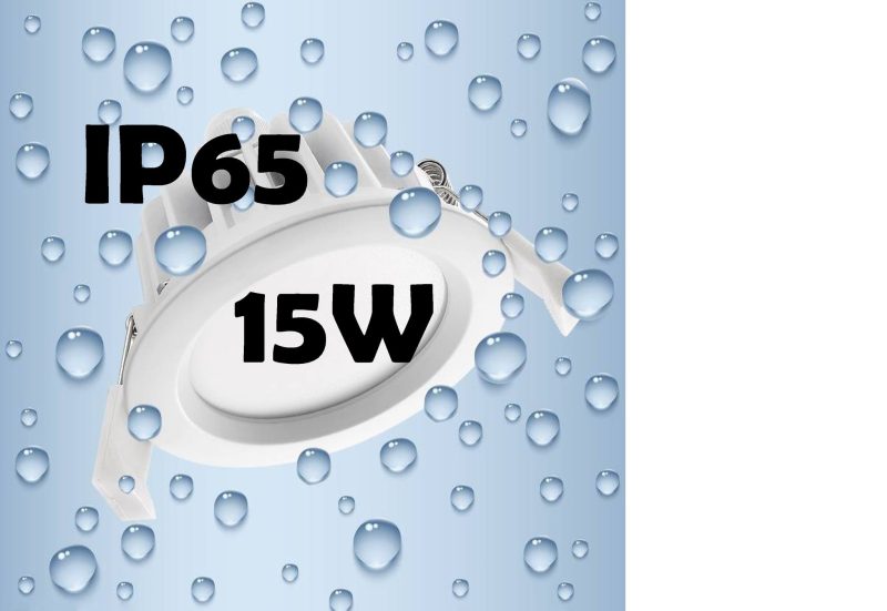 Aquatico LED-Einbaustrahler IP65, 108mm, 15W dimmbar