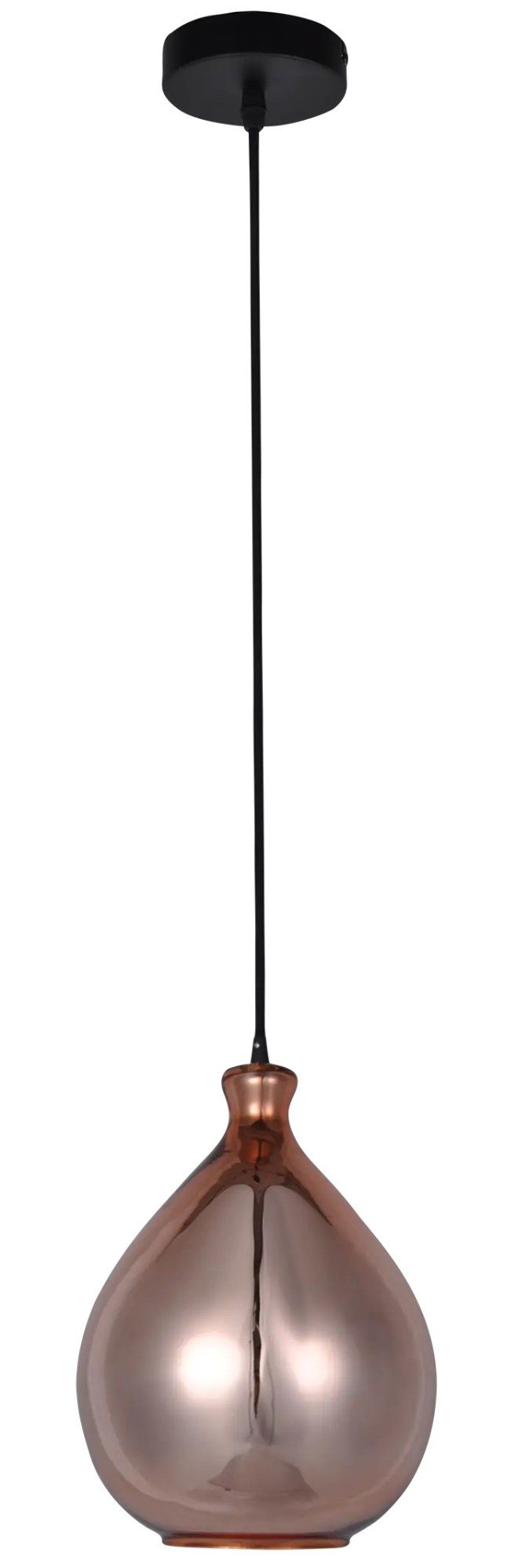 Fantasia Sonos lampada a sospensione vetro pera oro rosa nero opaco Ø23cm
