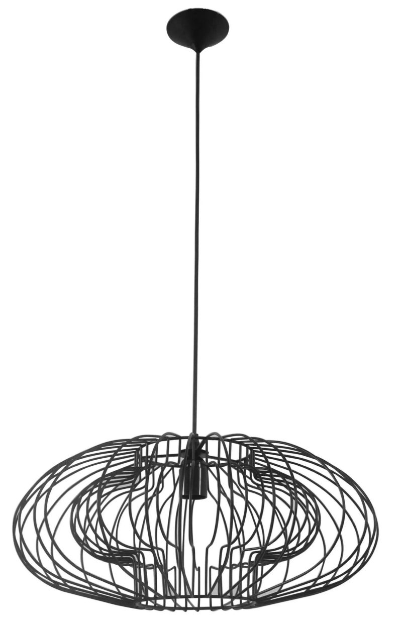 Fantasia Strings lampada a sospensione nera geometrica Ø500mm E27