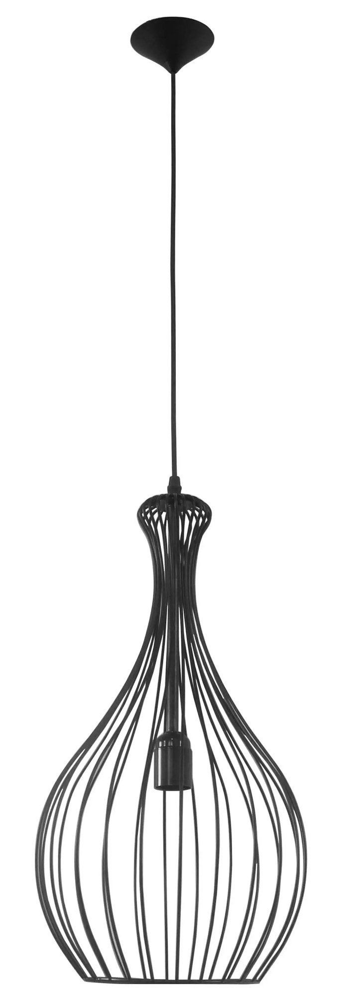 Fantasia Strings Hängeleuchte mattschwarzer Metalldraht 260mm E27