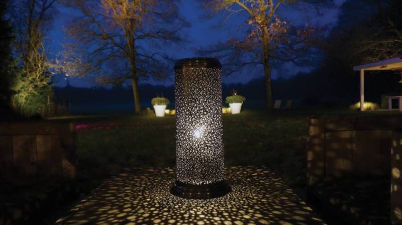 Authentage Prefora windlicht buiten messing cilinder landelijk nikkel