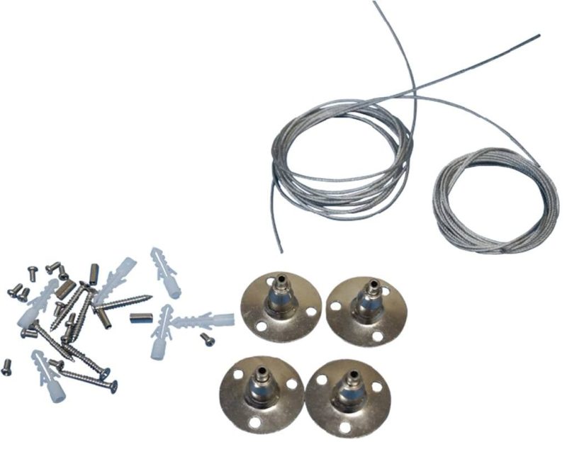 Cavi di sospensione per pannelli LED, set da 4, 0,6 m