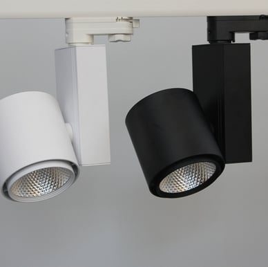 Maxblue spot sur rail LED 20W noir, Ra>90, equiv. 140W