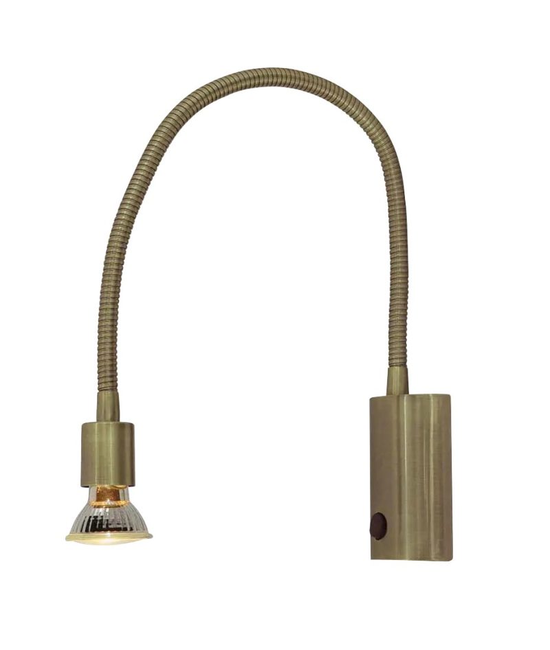 Fantasia Rune Flex Wandleuchte Bronze mit flexiblem Arm und GU10-Fassung