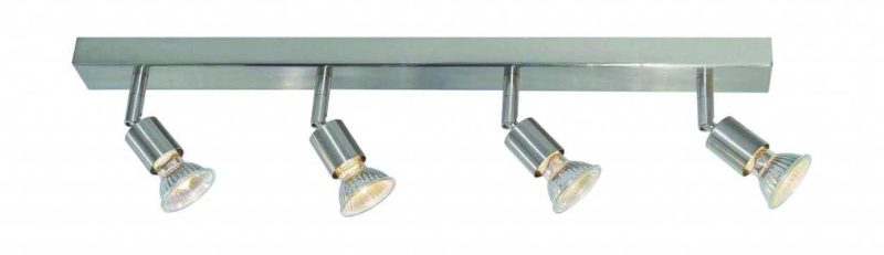 Fantasia Rune Deckenleuchte GU10x4 Metall und Glas, schwenkbare Spots, 550 mm