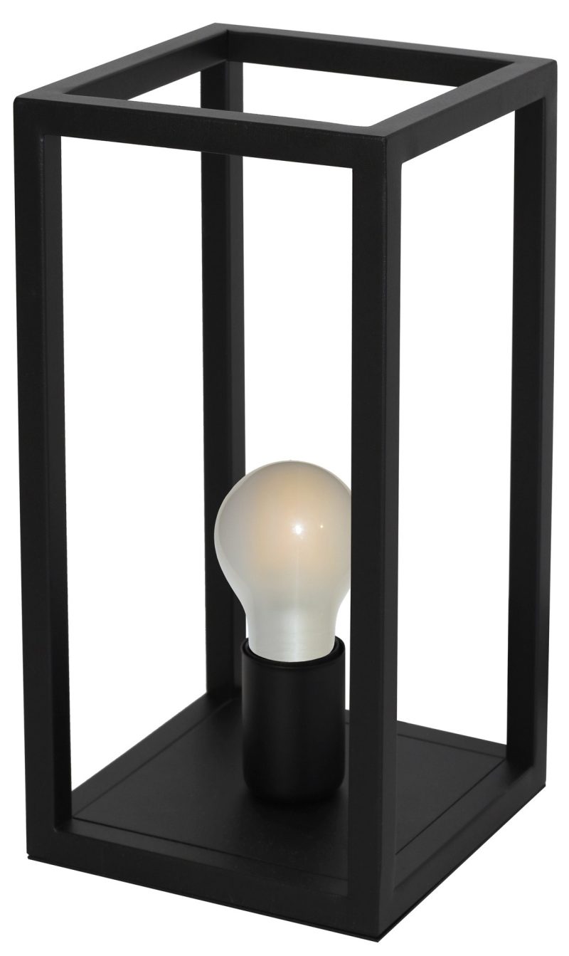 Fantasia Kago table lamp black metal, E27 fitting, 40.5 cm tall