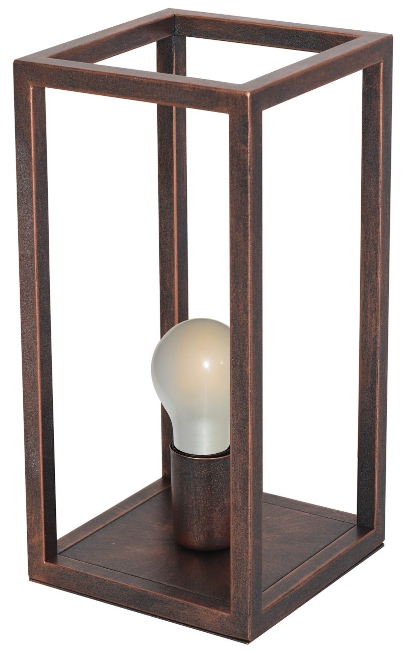 Fantasia Kago table lamp rustic metal aged copper E27 socket