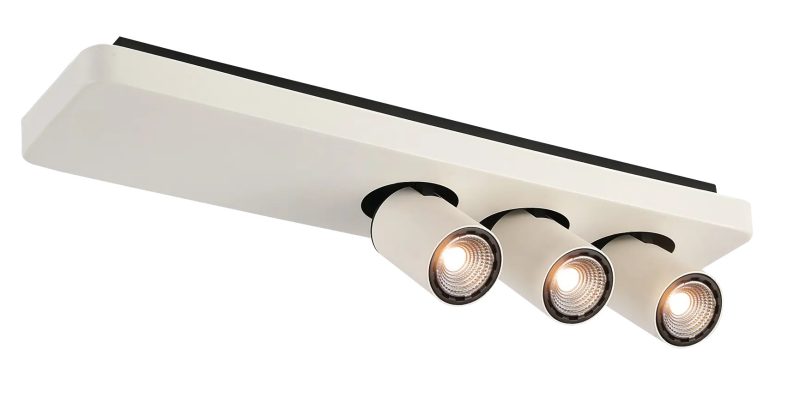 Fantasia Nysit plafondlamp 3-lichts richtbaar GU10 zwart-wit