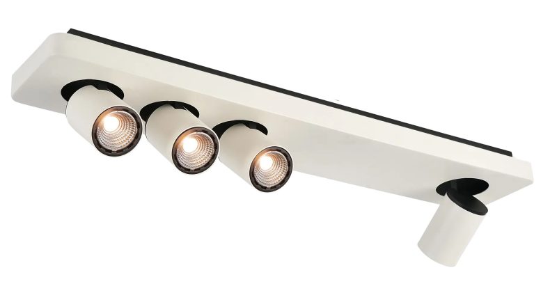 Fantasia Nysit ceiling lamp 4-light adjustable black white GU10 dimmable