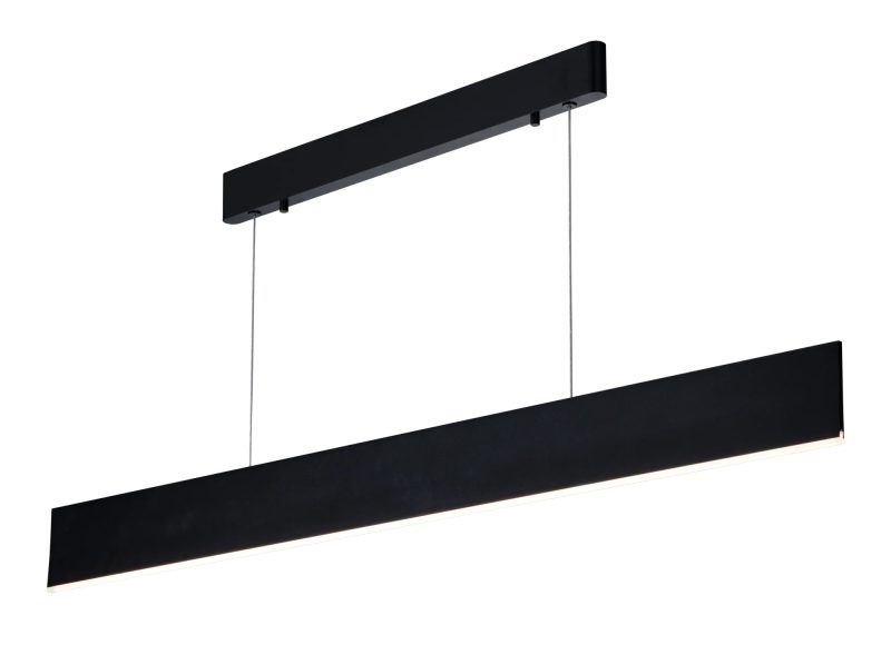 Fantasia Pure lampada a sospensione LED nera, 120 cm, dimmerabile