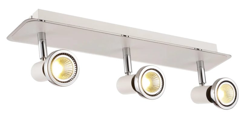 Fantasia Xzibit Deckenleuchte 3x GU10 LED 5W dimmbar weiß-chrom